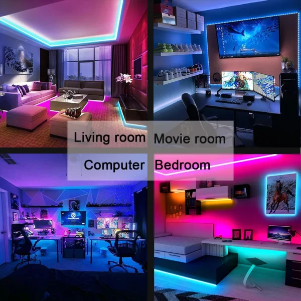 Tape Bluetooth USB LED Strip Light 5050 SMD 5V USB RGB Lights Flexible LED Lamp Tape Ribbon RGB Self-adhesive TV Desktop Diode - Image 6