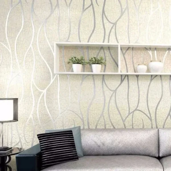 The Television Background Wall 3D Stripes Bedroom Decoration 53cm Wallpaper Non-woven Fabric Curve Room Stickers Art Home Decor - Image 2