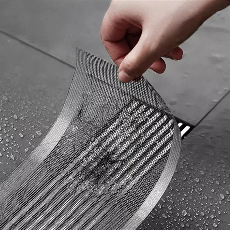 Cuttable Shower Drain Hair Catcher Self-Adhesive Floor Drain Stickers Disposable Mesh Bathroom Kitchen Sink Hair Filter - Image 6