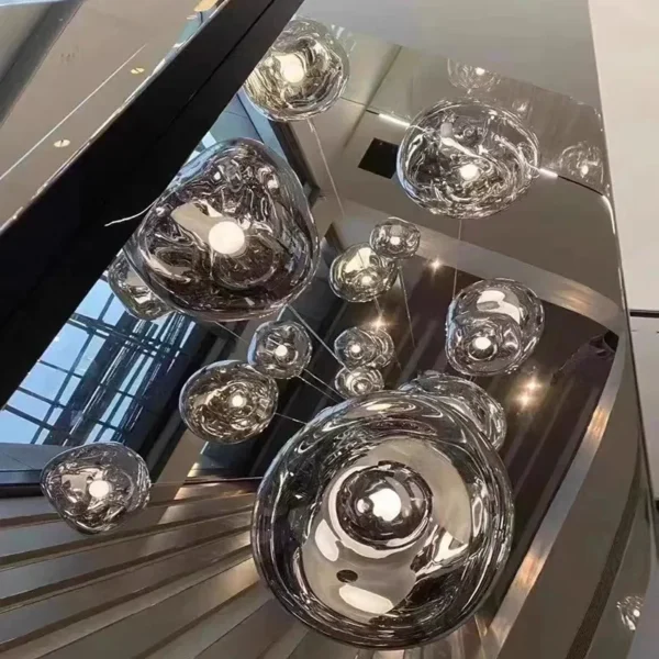 Modern Glass Pendant Light Nordic LED Lava lustre Dining Room Living Room Cabinets Home Decor Hanging Lamps Ceiling Chandelier - Image 2