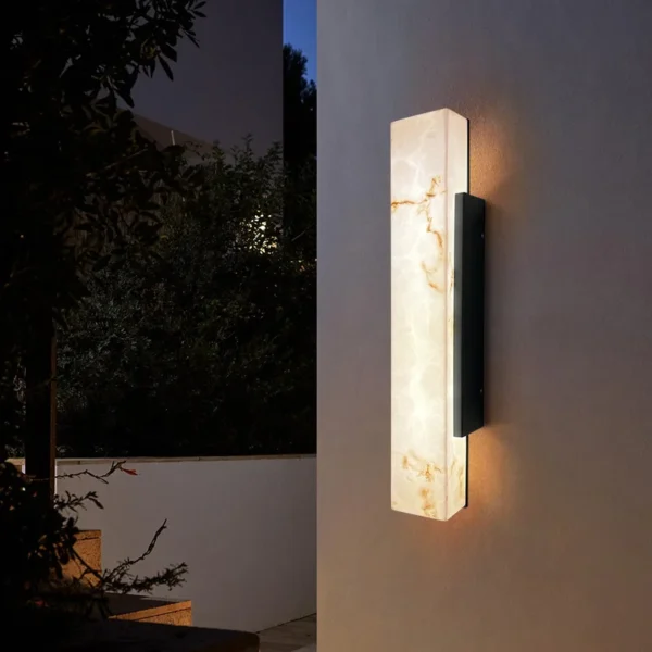 Modern Minimalist Outdoor Waterproof IP65 Lmitated Marble LED Wall Light AC85~265V Stainless Steel Porch Lamp For Street Adorn - Image 7
