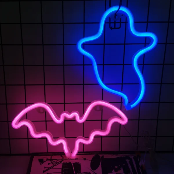 Halloween neon lights, USB/battery powered, Halloween room party game room, bedroom, party LED indoor night lights - Image 2
