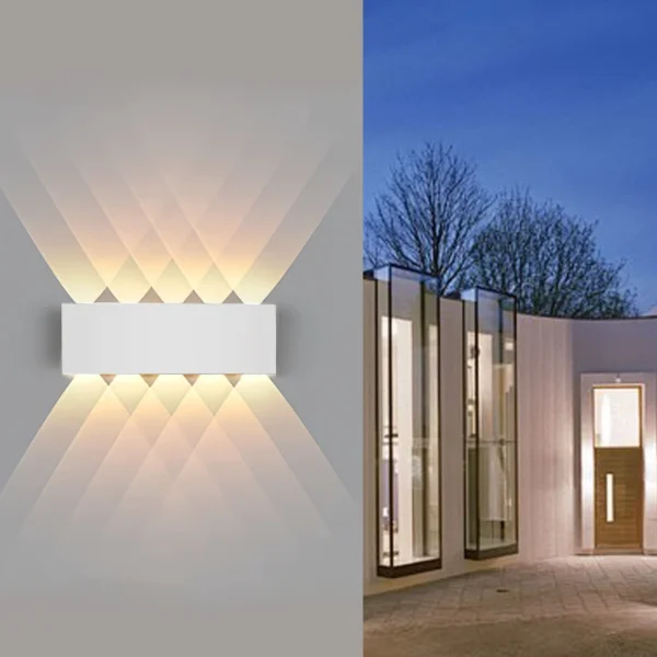 LED Wall Light Waterproof IP65 Outdoor Wall Lamp Garden Porch Light Decor Garden Yard Bathroom Bedroom Living Room AC85-265V - Image 2