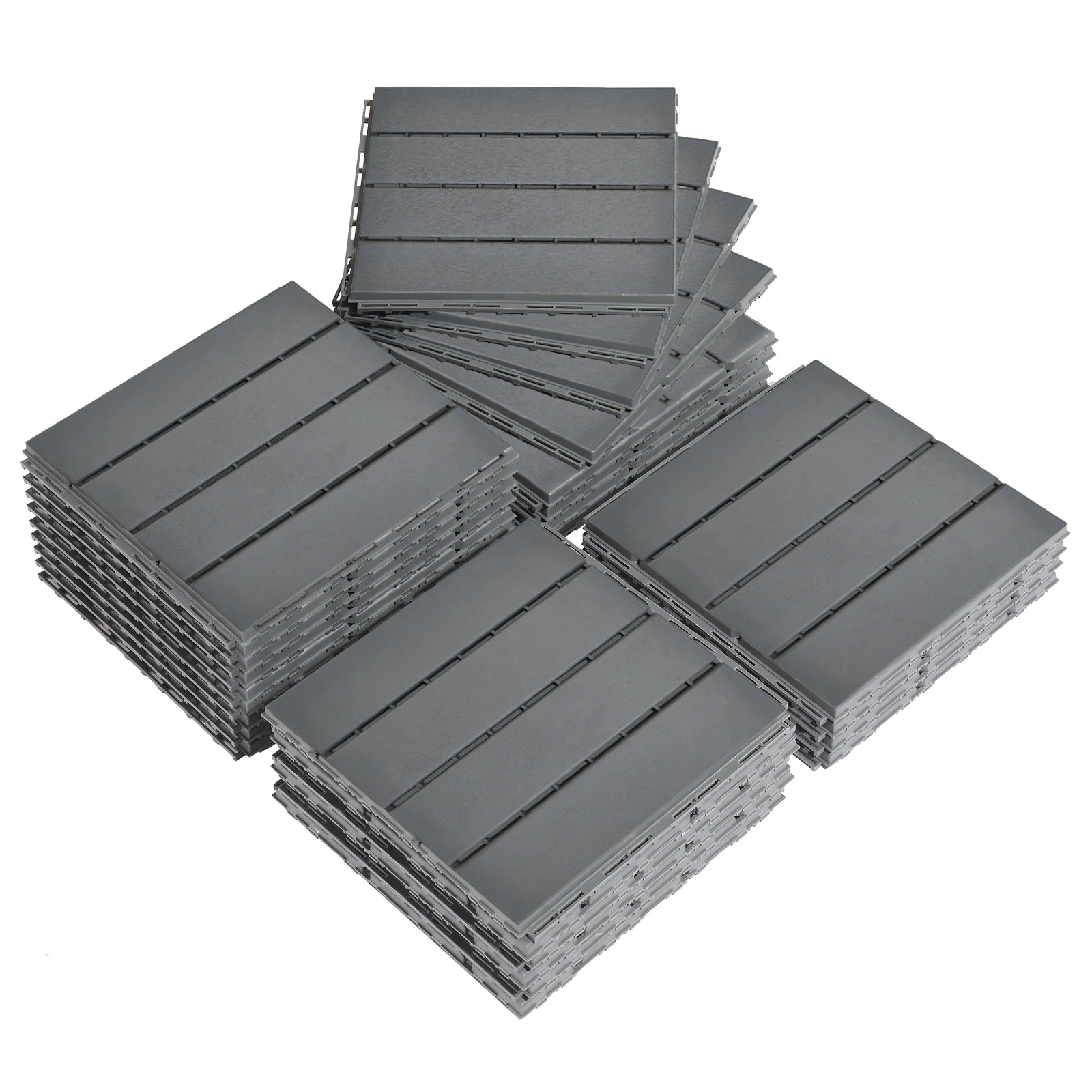 Plastic Interlocking Deck Tiles, 27 Pack, 11.8"x11.8" Waterproof Flooring Tiles for Indoor and Outdoor