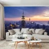 1pc City Building Scenery Print Home Office Background Wall Decoration Polyester Tapestry Including Installation Accessories - Image 5