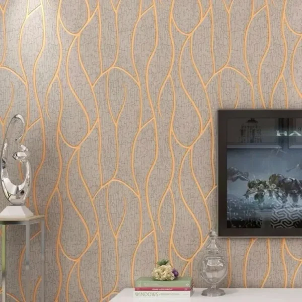 The Television Background Wall 3D Stripes Bedroom Decoration 53cm Wallpaper Non-woven Fabric Curve Room Stickers Art Home Decor - Image 3