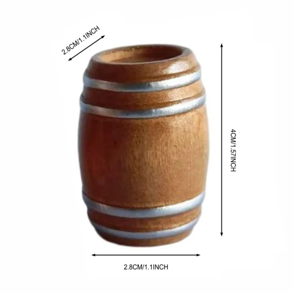 Tiny Wooden Red Wine Barrel Miniature Wooden Keg Beer Cute and Elegant Design for Doll House Decoration Accessories Kids Gift - Image 11