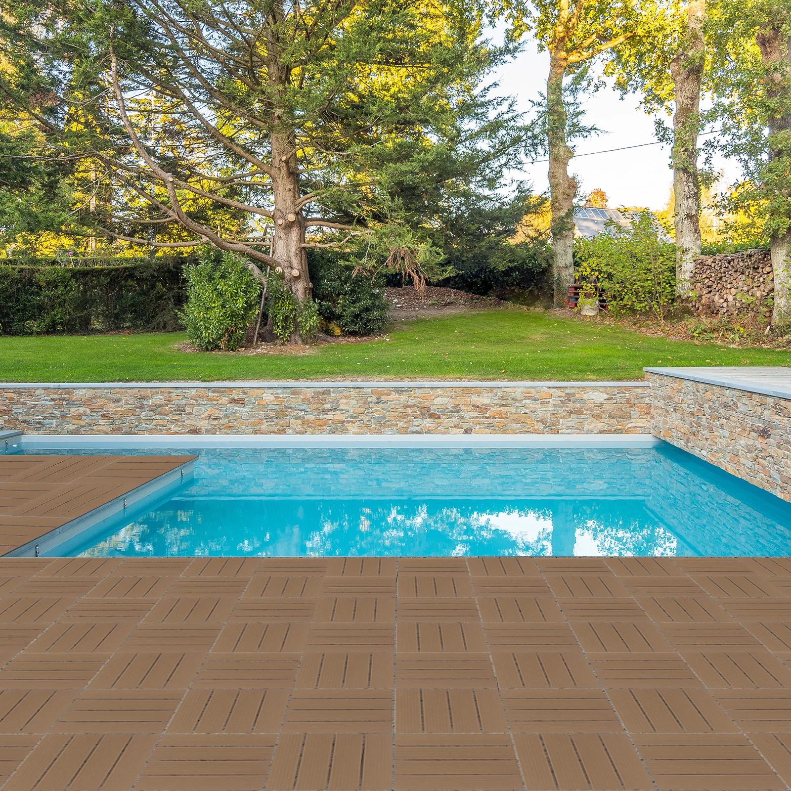 Plastic Interlocking Deck Tiles, 27 Pack, 11.4"x11.4" Waterproof Flooring Tiles for Indoor and Outdoor - Image 5