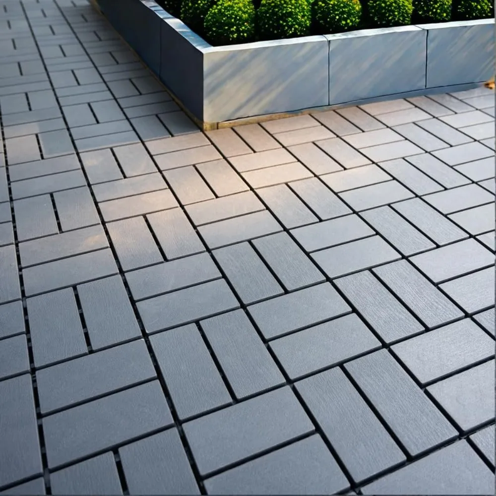 44pcs Interlocking Deck Tiles Outdoor Waterproof All Weather, 12"x12" Indoor Outdoor Flooring for Balcony, Patio Floor Tiles