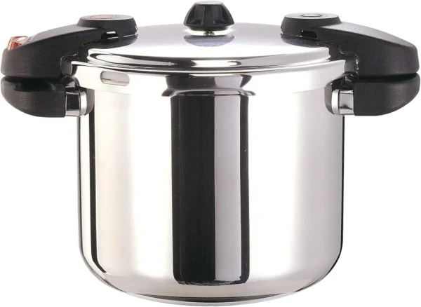 Pressure Cooker 8 Qt Stainless Steel - Small Canning Pot with Lid for Home, Commercial Use - Easy to Clean Stove Top