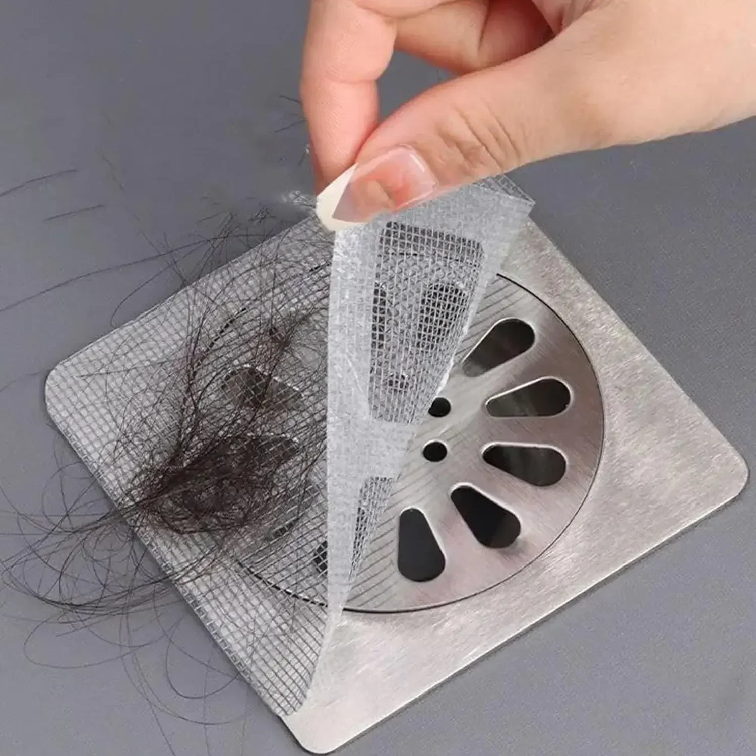 Disposable Hair Drain Catcher Mesh Anti-blocking Filter Floor Drains Sticker Shower Cover Kitchen Bathroom Sink Strainer Stopper - Image 4