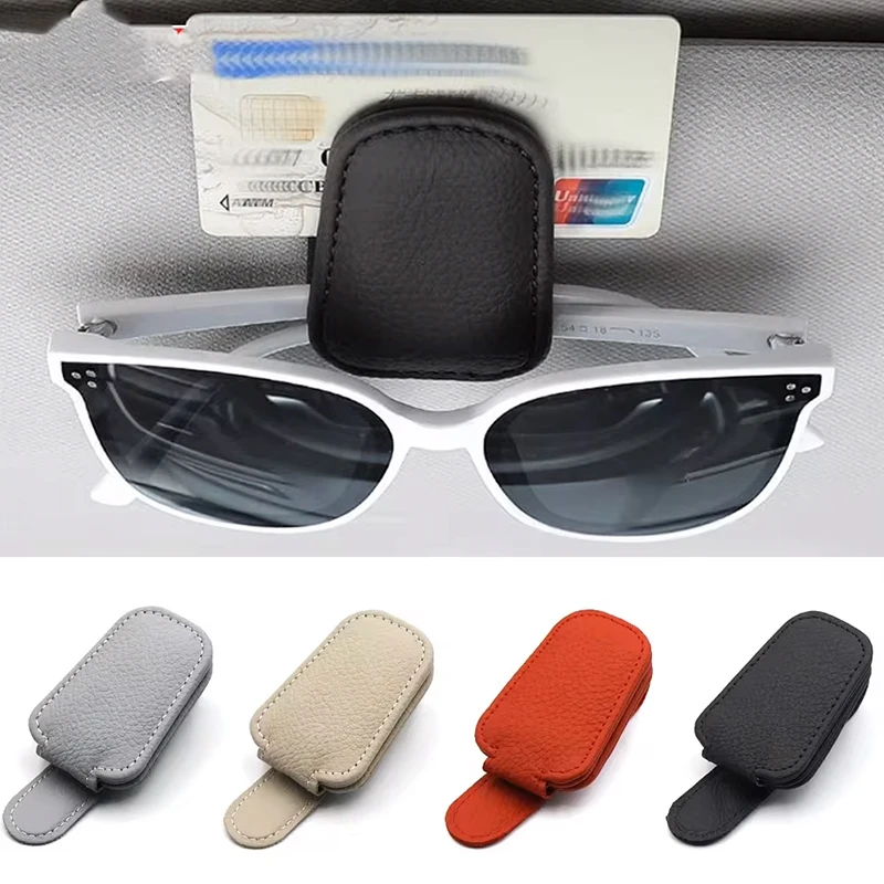 Car Sunglasses Holder Magnetic Leather Clip Ticket Holder Car Accessories For Lexus IS250 RX350 ES350 Ct200h NX300h GS300 GX470