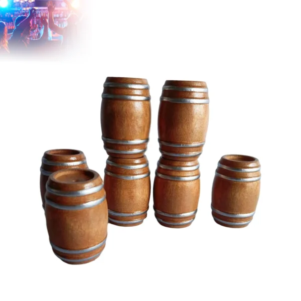 Tiny Wooden Red Wine Barrel Miniature Wooden Keg Beer Cute and Elegant Design for Doll House Decoration Accessories Kids Gift - Image 7