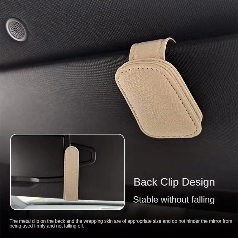 Car Sunglasses Holder Magnetic Leather Clip Ticket Holder Car Accessories For Lexus IS250 RX350 ES350 Ct200h NX300h GS300 GX470 - Image 2