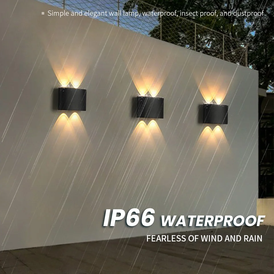 LED Wall Lamp Waterproof IP66 Indoor Outdoor Lamp Garden Lights for Living Room Hallway Bedroom Decor - Image 2