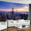 1pc City Building Scenery Print Home Office Background Wall Decoration Polyester Tapestry Including Installation Accessories