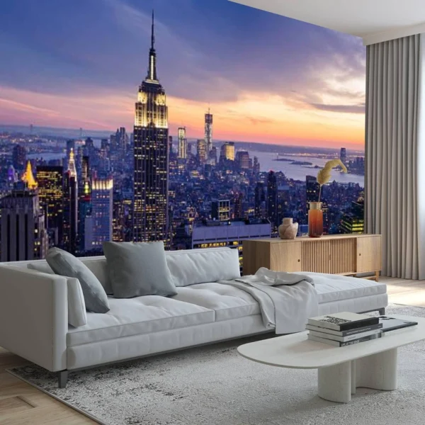 1pc City Building Scenery Print Home Office Background Wall Decoration Polyester Tapestry Including Installation Accessories - Image 6