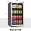 Beverage Refrigerator and Cooler, 115 Can Mini Fridge with Glass Door for Soda Beer or Wine for Office or Bar with Adjustable Re - Image 6
