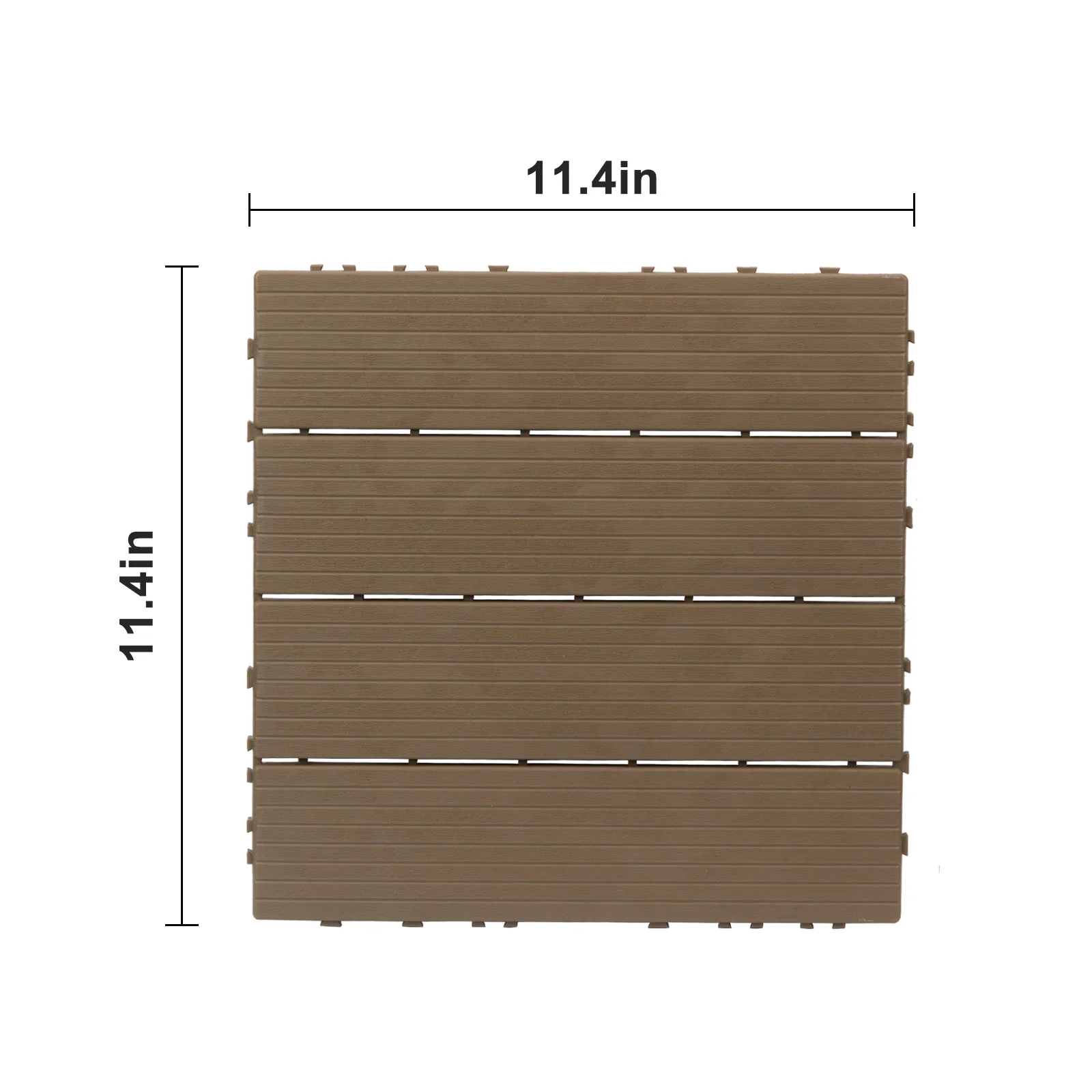 Plastic Interlocking Deck Tiles, 27 Pack, 11.4"x11.4" Waterproof Flooring Tiles for Indoor and Outdoor - Image 2